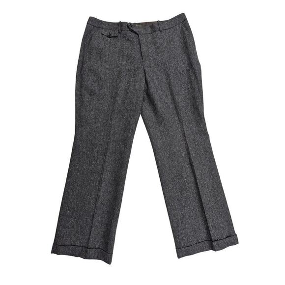 NWT Eddie Bauer Blakely Fit Black/White Wool Tweed Trouser lined Sz 16 - Picture 1 of 8